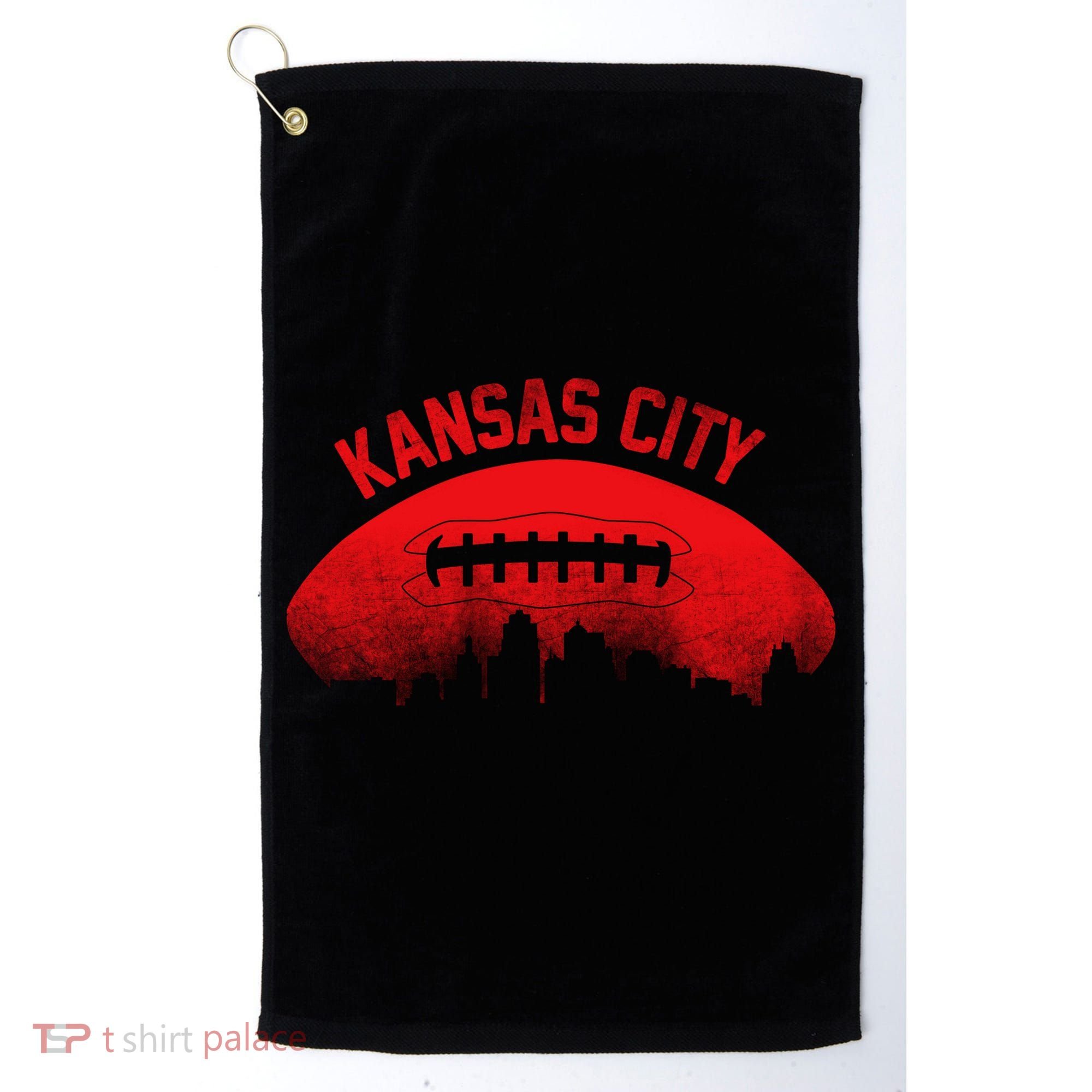 Retro Kansas City Football Skyline Golf Towel