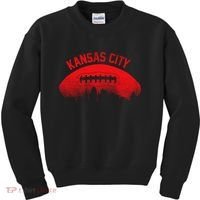 Retro Kansas City Football Skyline Kids Sweatshirt thumb 0