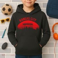 Retro Kansas City Football Skyline Kids Hoodie thumb 2