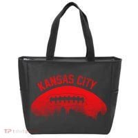 Retro Kansas City Football Skyline Tote Bag thumb 0