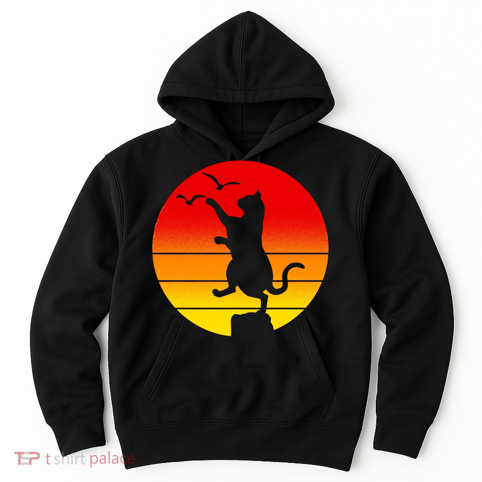 Retro Karate Cat 80's Movies Hoodie