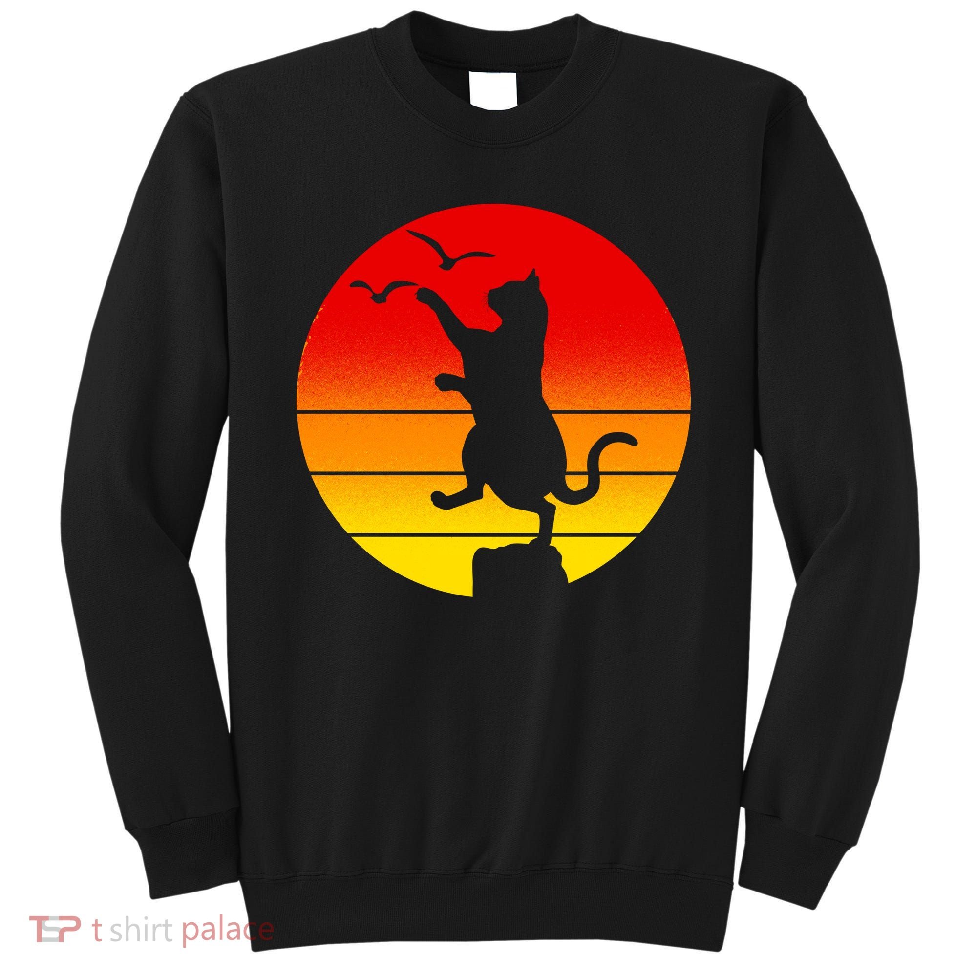 Retro Karate Cat 80's Movies Sweatshirt