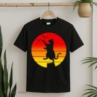Retro Karate Cat 80's Movies T-Shirt thumb 2