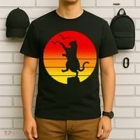 Retro Karate Cat 80's Movies T-Shirt thumb 6