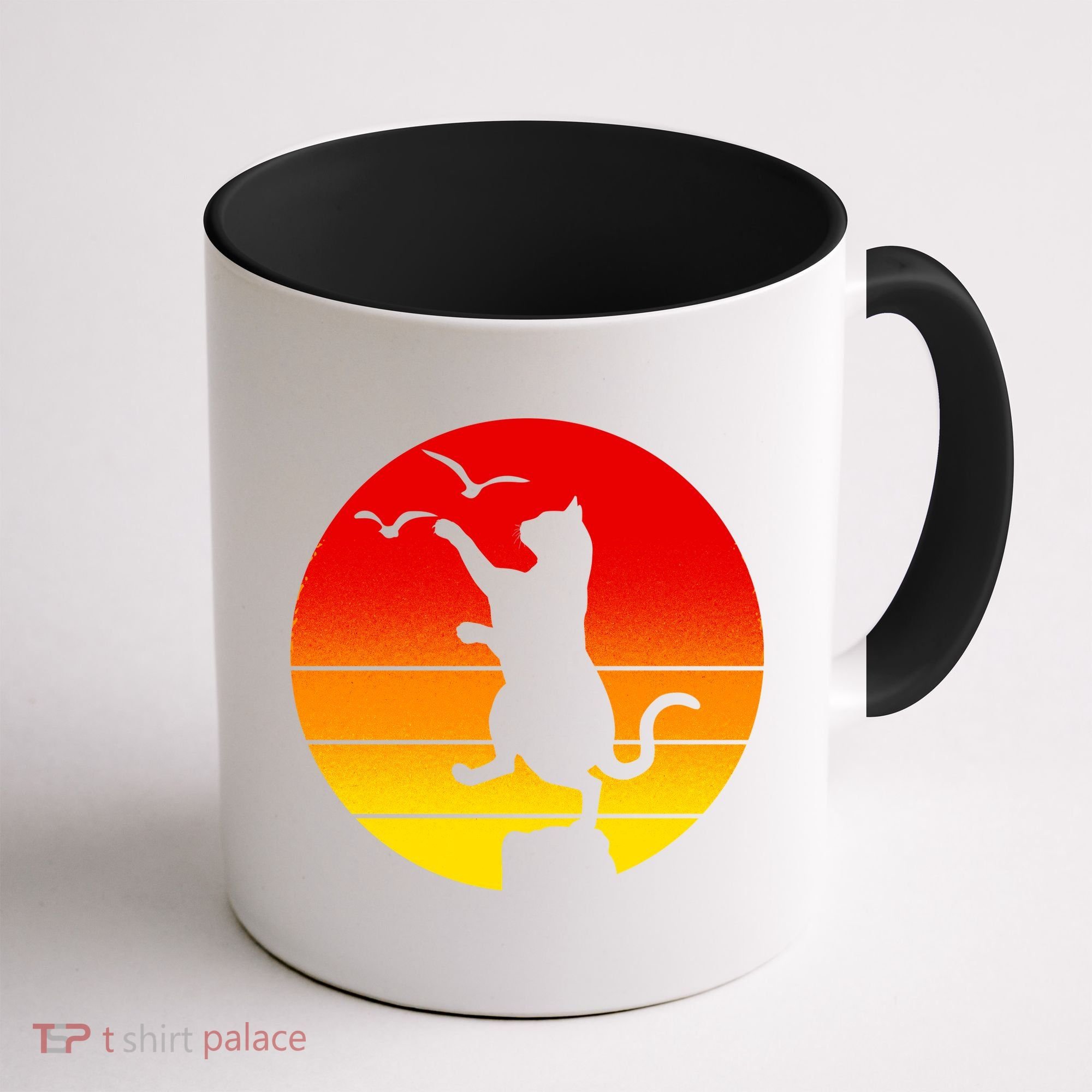 Retro Karate Cat 80's Movies Coffee Mug