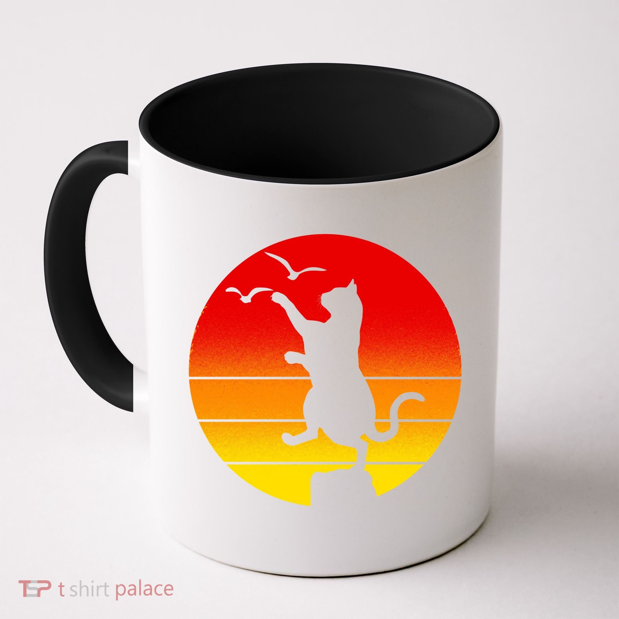 Retro Karate Cat 80's Movies Coffee Mug