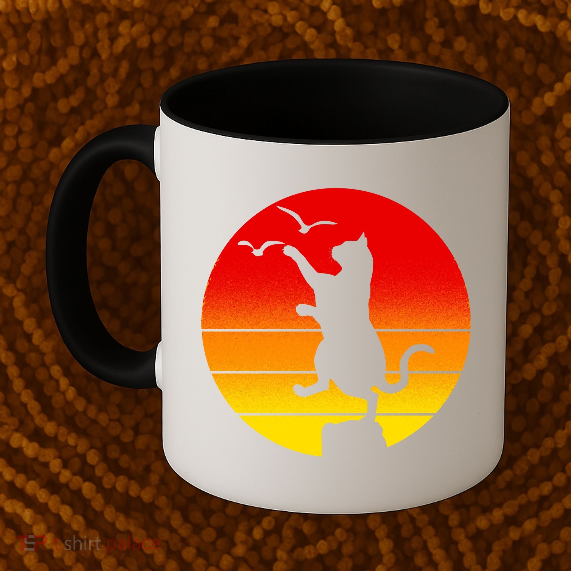 Retro Karate Cat 80's Movies Coffee Mug