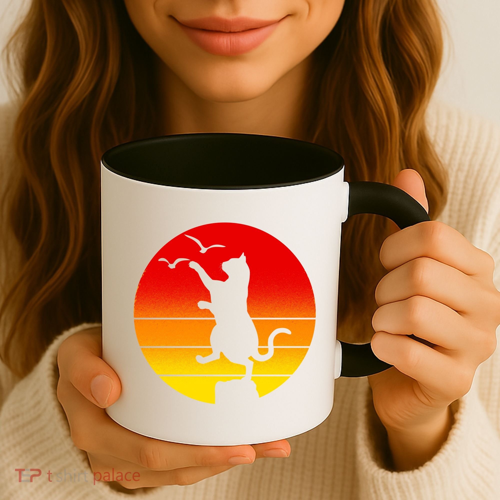 Retro Karate Cat 80's Movies Coffee Mug