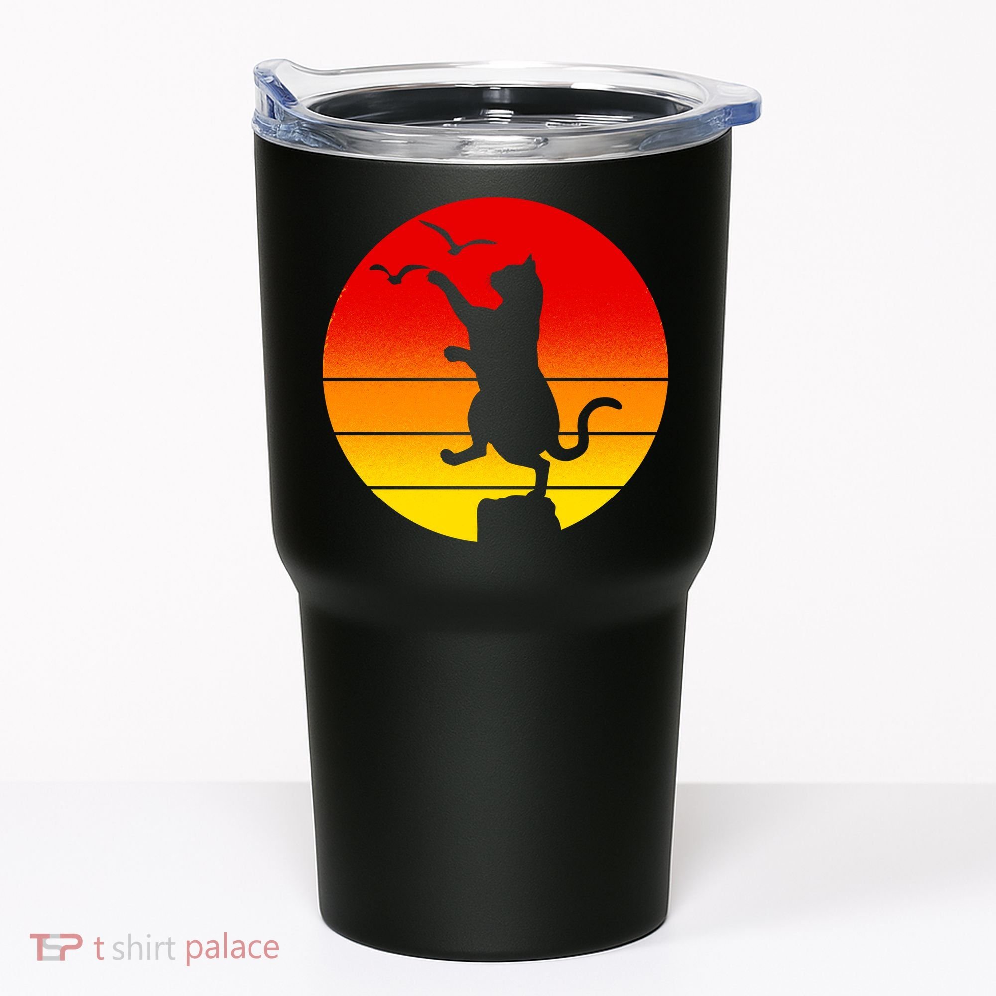 Retro Karate Cat 80's Movies Tumbler