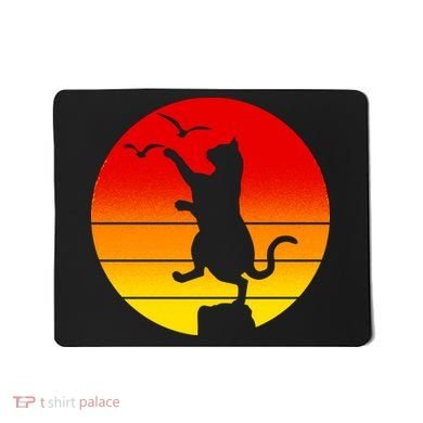 Retro Karate Cat 80's Movies Mousepad