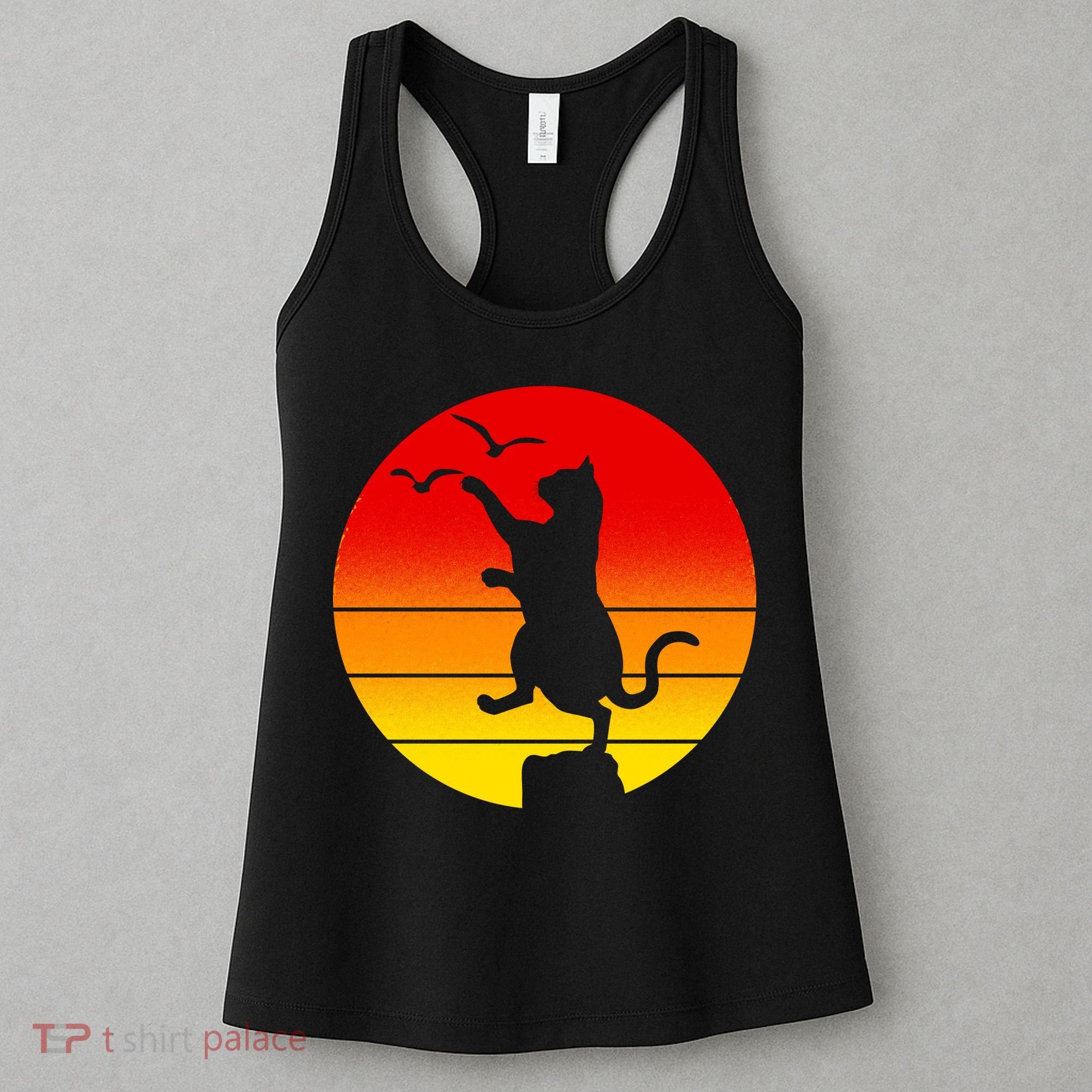 Retro Karate Cat 80's Movies Women's Tank Top