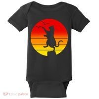 Retro Karate Cat 80's Movies Baby Bodysuit thumb 0