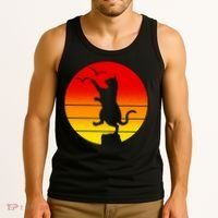 Retro Karate Cat 80's Movies Tank Top thumb 3