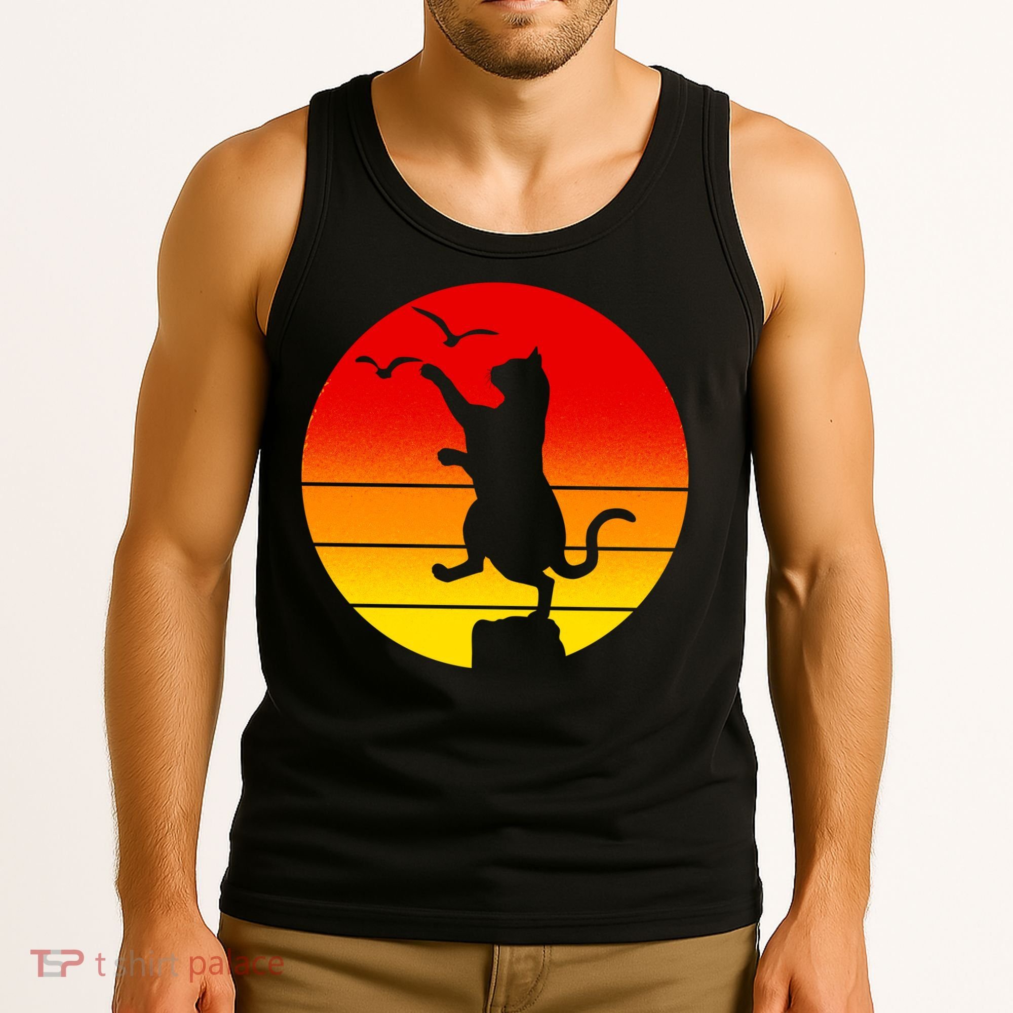 Retro Karate Cat 80's Movies Tank Top