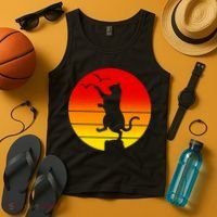 Retro Karate Cat 80's Movies Tank Top thumb 4
