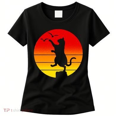 Retro Karate Cat 80's Movies Women's T-Shirt