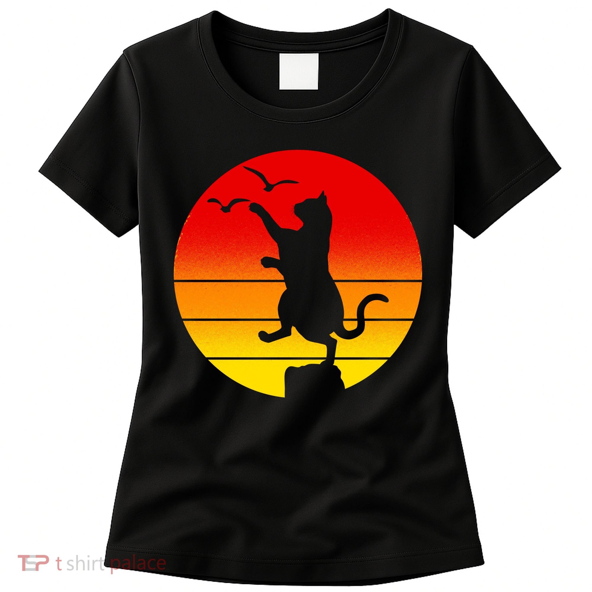 Retro Karate Cat 80's Movies Women's T-Shirt
