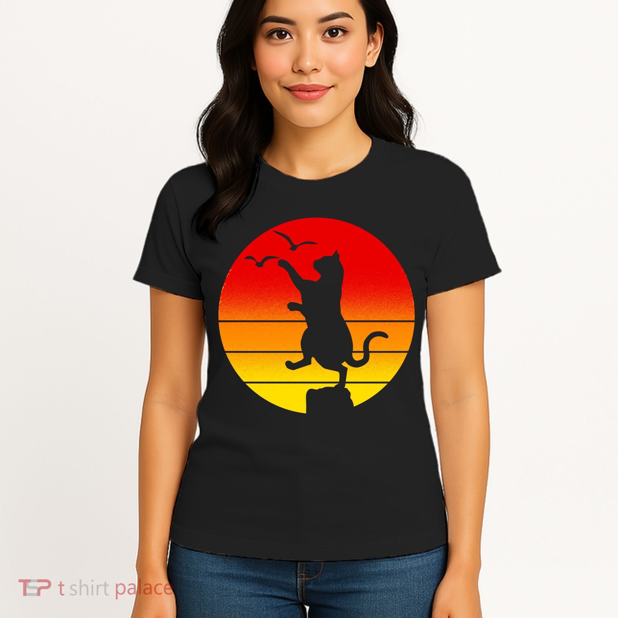 Retro Karate Cat 80's Movies Women's T-Shirt