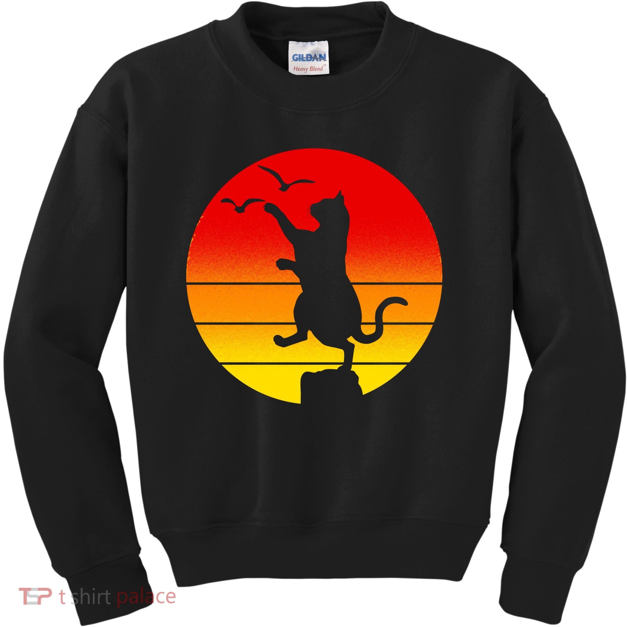 Retro Karate Cat 80's Movies Kids Sweatshirt