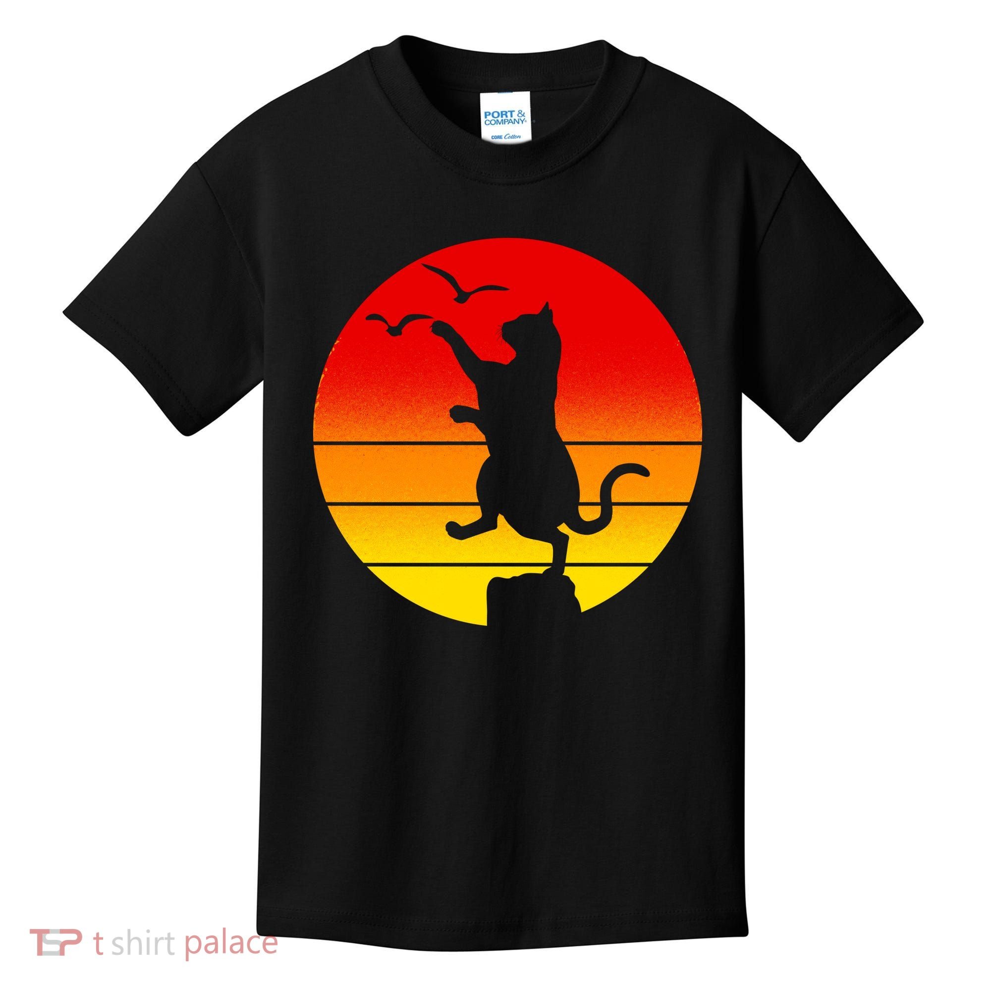 Retro Karate Cat 80's Movies Kids T-Shirt
