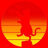 Retro Karate Cat 80's Movies Santa Hat thumb 1