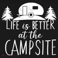 Retro Life is Better At The Campsite  Doggie Tank thumb 4
