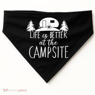 Retro Life is Better At The Campsite  USA-Made Doggie Bandana