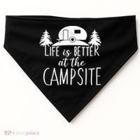 Retro Life is Better At The Campsite  USA-Made Doggie Bandana thumb 0