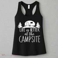 Retro Life is Better At The Campsite  Women's Tank Top thumb 3