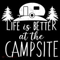 Retro Life is Better At The Campsite  Baby Bodysuit thumb 2