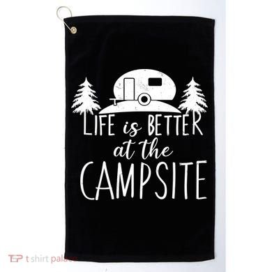 Retro Life is Better At The Campsite  Golf Towel