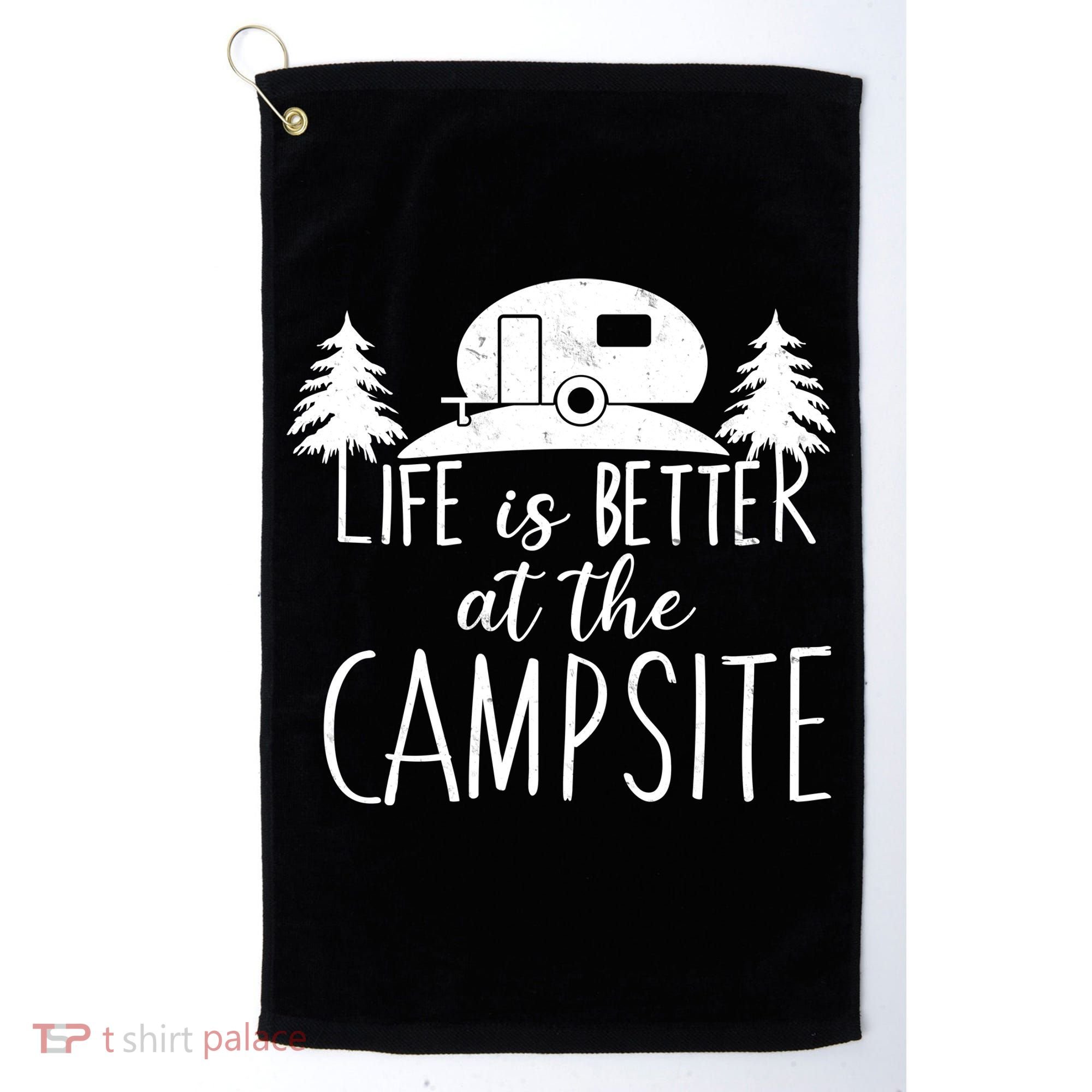 Retro Life is Better At The Campsite  Golf Towel