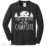 Retro Life is Better At The Campsite  Kids Long Sleeve Shirt thumb 0