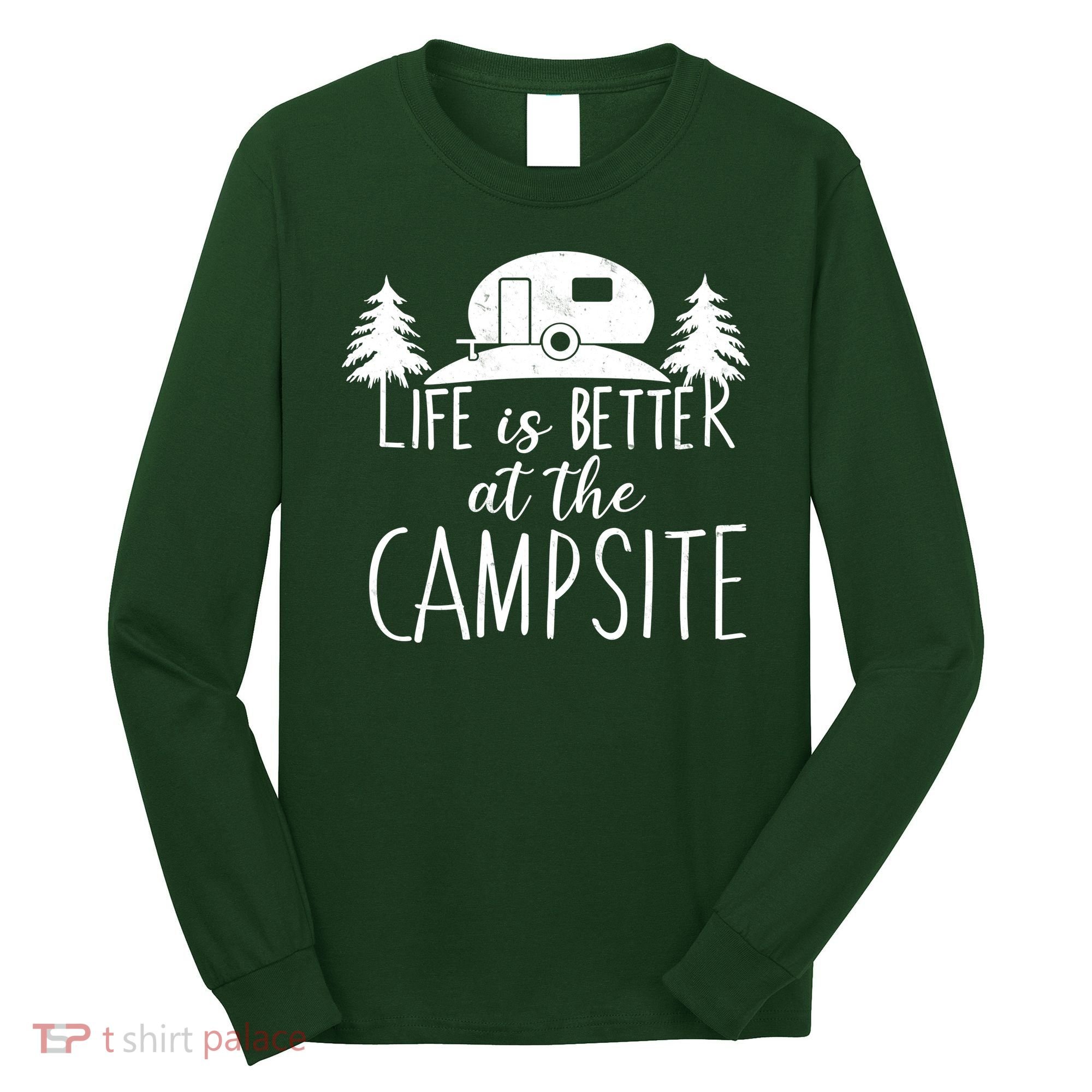 Retro Life is Better At The Campsite  Long Sleeve Shirt
