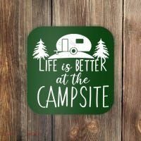 Retro Life is Better At The Campsite  Coaster thumb 0