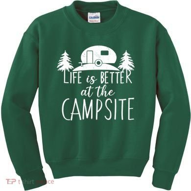 Retro Life is Better At The Campsite  Kids Sweatshirt