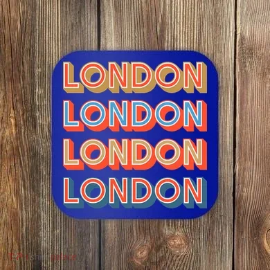 Retro London Coaster