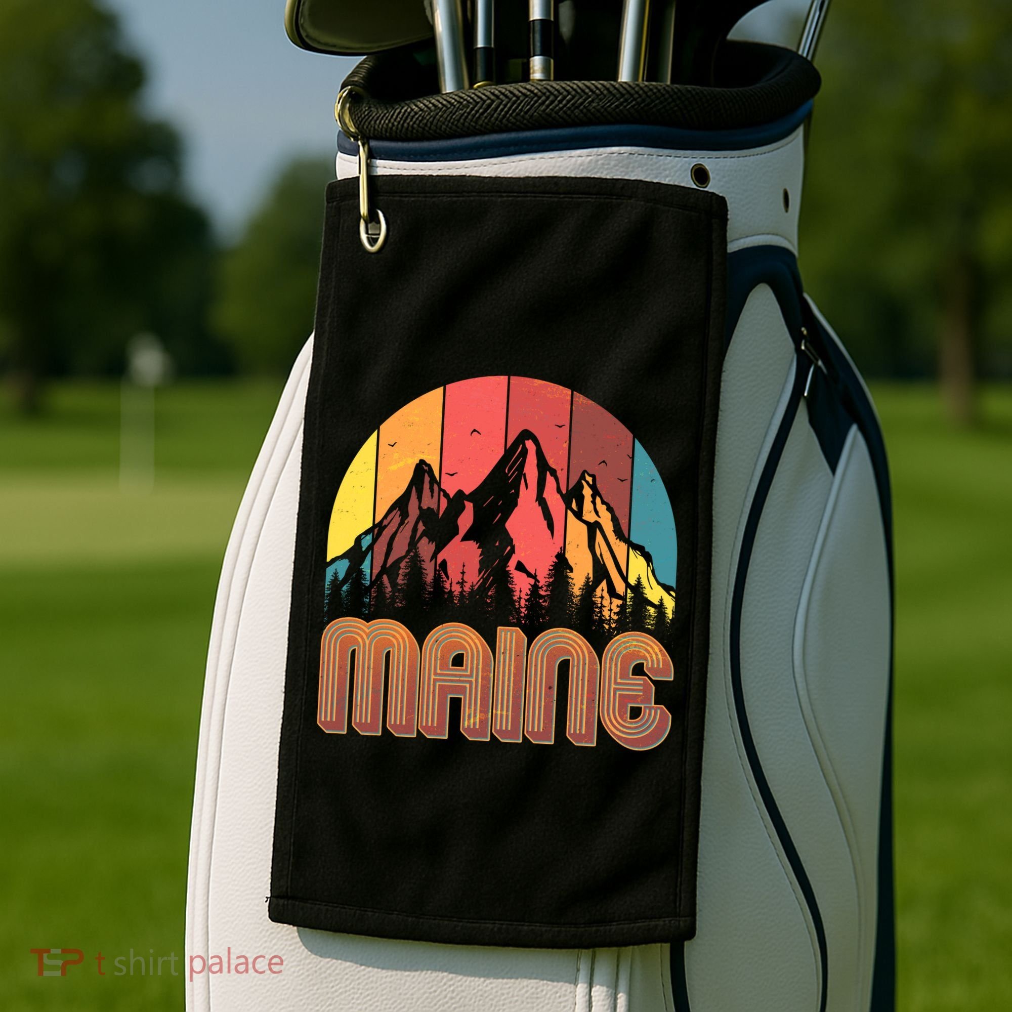 Retro Maine Golf Towel