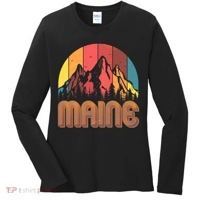 Retro Maine Women's Long Sleeve Shirt