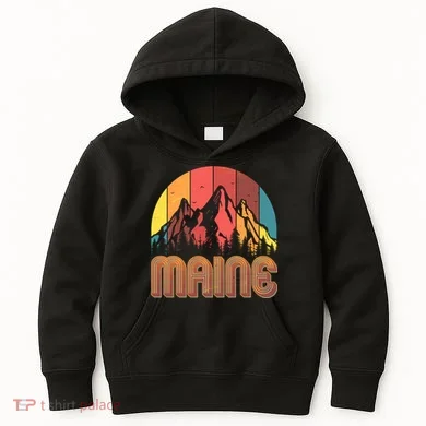 Retro Maine Kids Hoodie