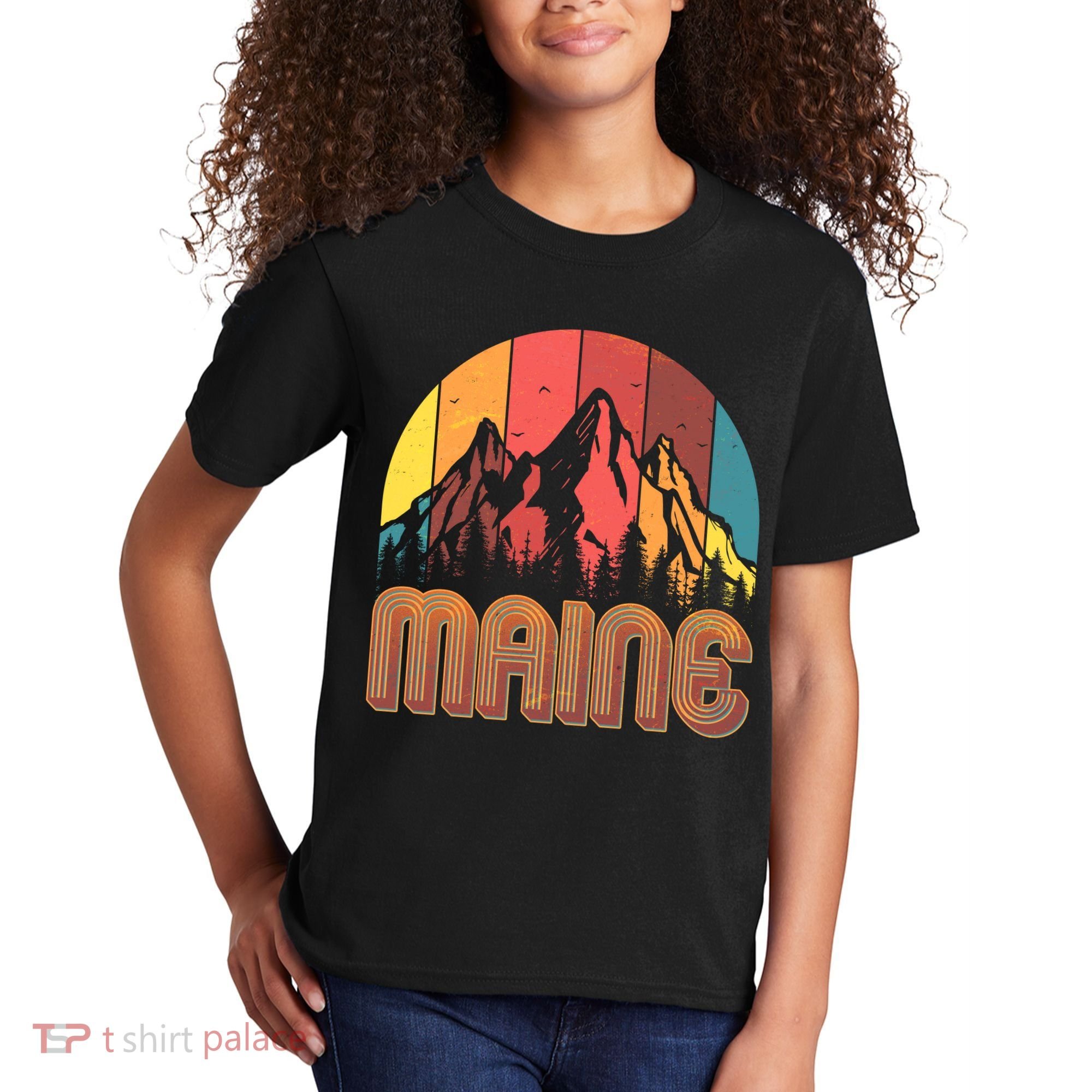 Retro Maine Kids T-Shirt