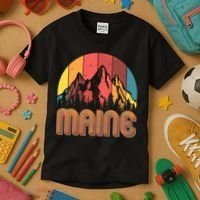 Retro Maine Kids T-Shirt thumb 3