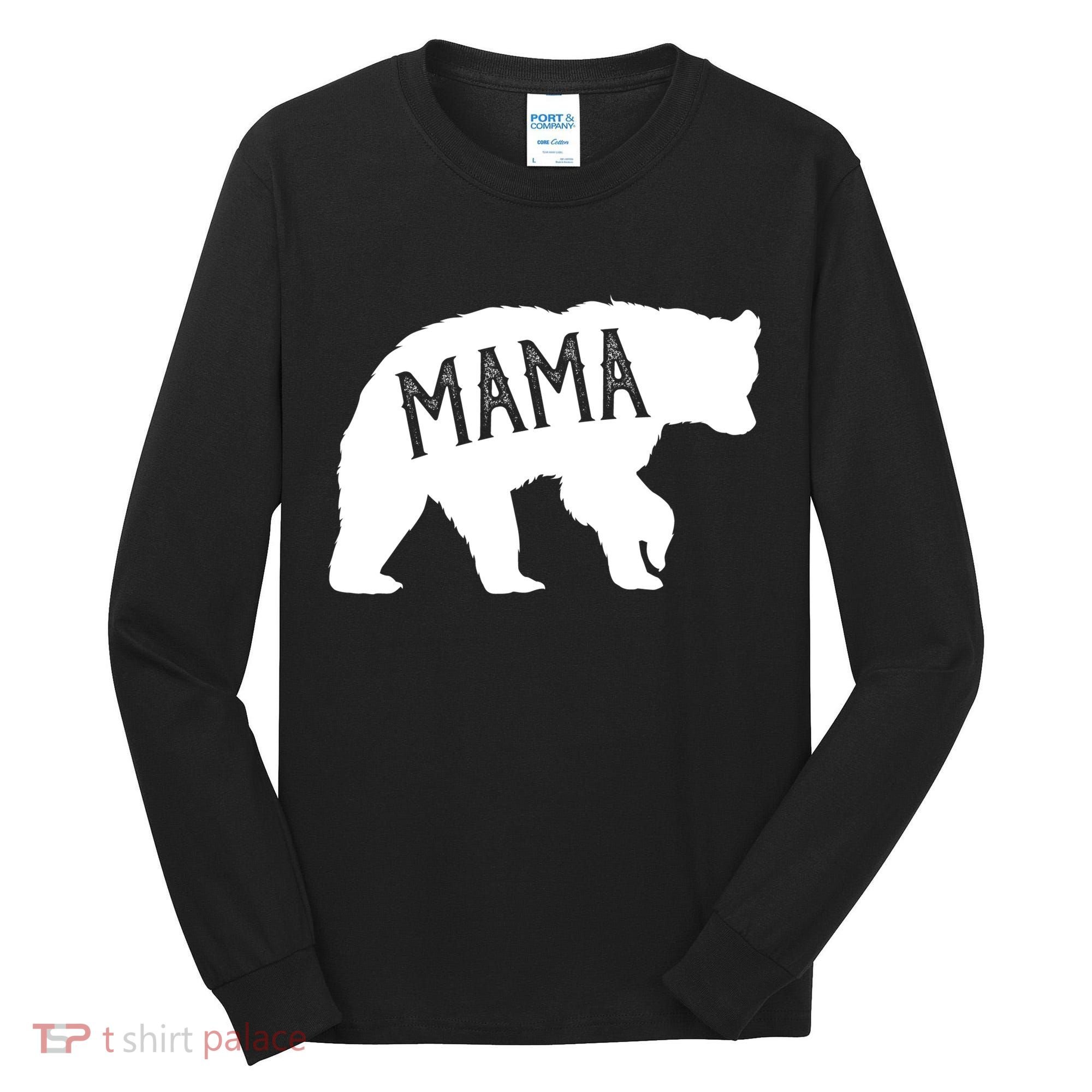 Retro Mama Bear Tall Long Sleeve Shirt