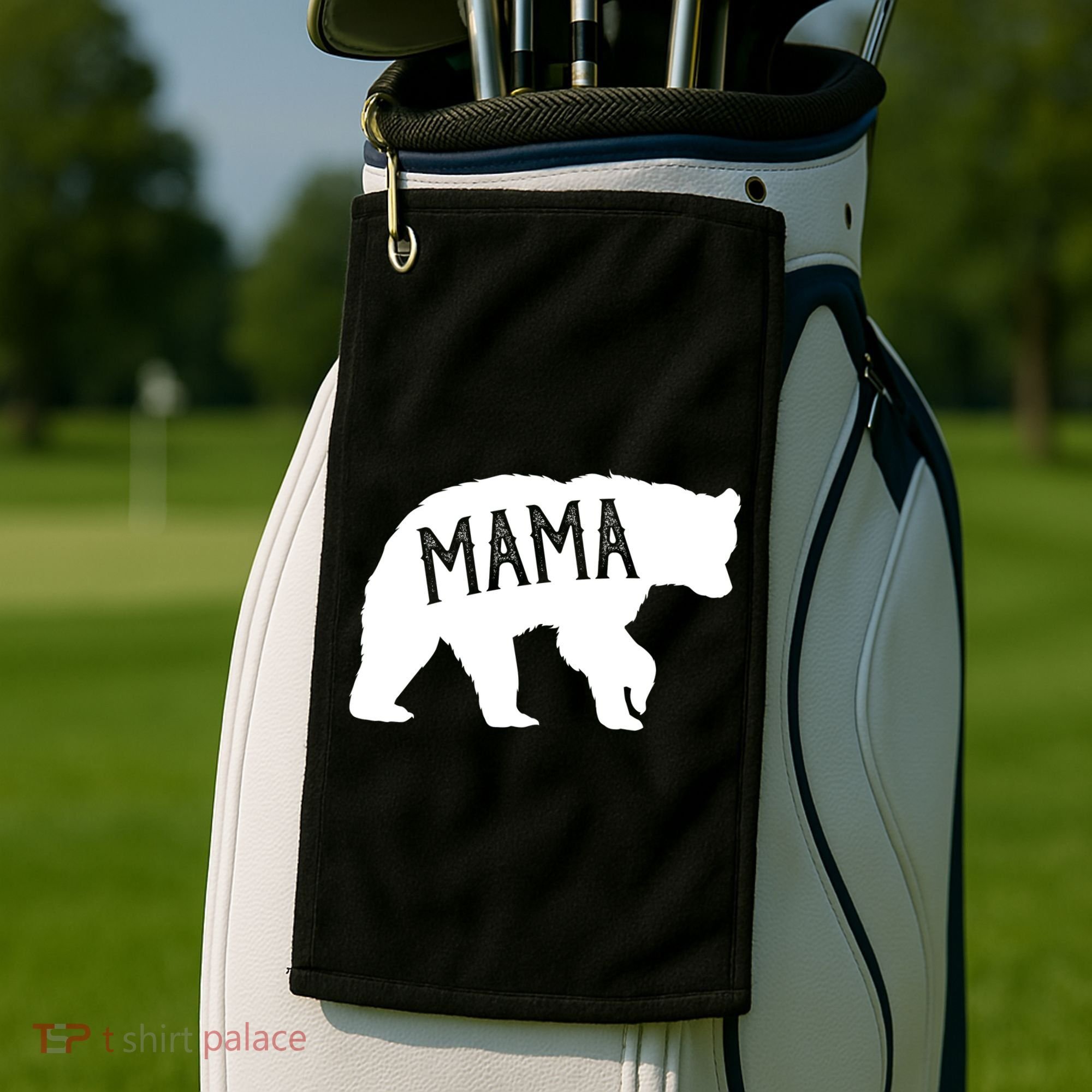 Retro Mama Bear Golf Towel