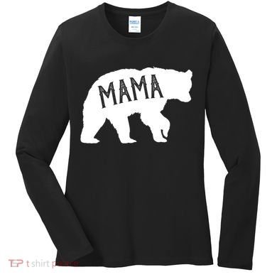Retro Mama Bear Women's Long Sleeve Shirt
