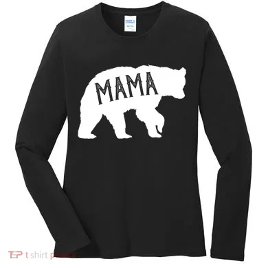 Retro Mama Bear Women's Long Sleeve Shirt