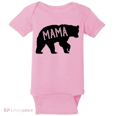 Retro Mama Bear Baby Bodysuit