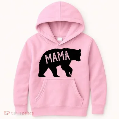 Retro Mama Bear Kids Hoodie