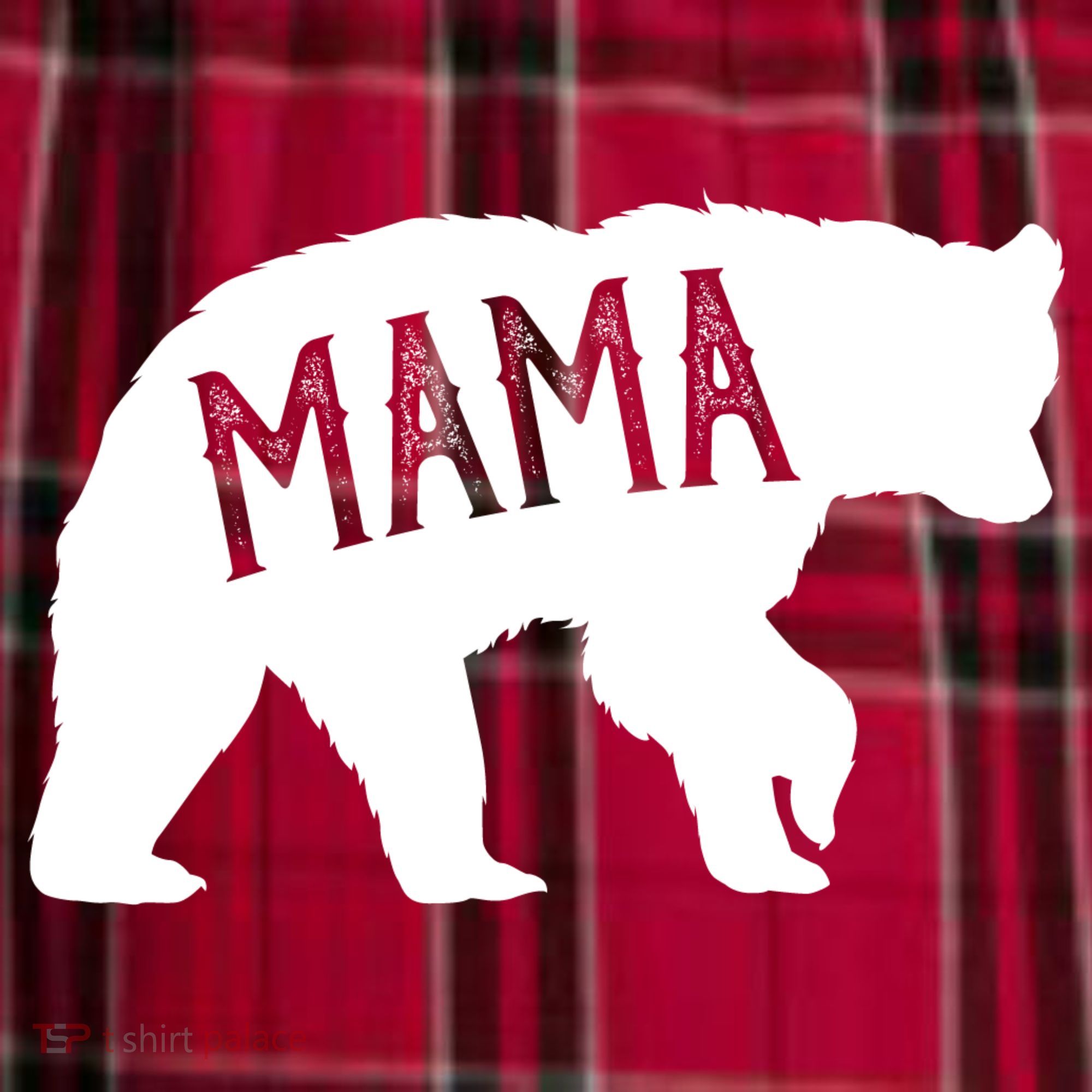 Retro Mama Bear Men's Flannel Plaid Pajama Pants