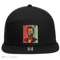 Retro Merica Lincoln 7 Panel Mesh Trucker Snapback Hat thumb 0